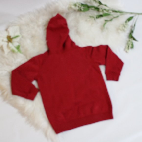 Children's Place Red Long Sleeve Hoodie Sweater - Picture 3 of 5
